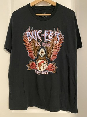 Bucees Graphic T-Shirt US Tour Eagle 1982-2023 Buc-Ees Short Sleeve Size Medium