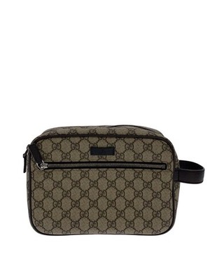 GUCCI Second Bag PVC BRW All Over Pattern 131224002404 From Japan