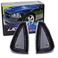 Semi Smoke Clear Lens Headlight Corner Side Marker Lamps For 06-10 Dodge Charger