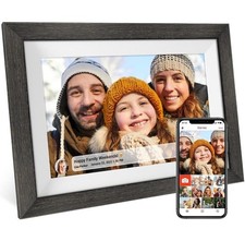 NEW 10.1 In Digital Picture Frame WiFi Smart Photo Frame Wood IPS HD 1280 800