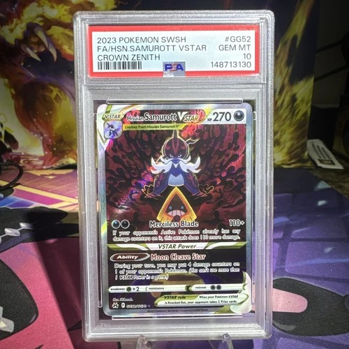 Hisuian Samurott VSTAR GG52/GG70 Crown Zenith: Galarian Gallery Holo PSA 10