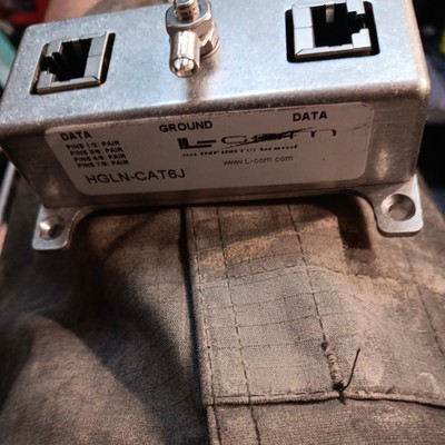 L-com HGLN-CAT6J 10/100/1000 Shielded CAT6 PoE Lightning Protector RJ-45