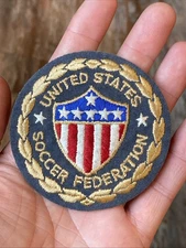 Vintage 3” USSF Referee Badge United States Soccer Federation 1970s 1980s Logo