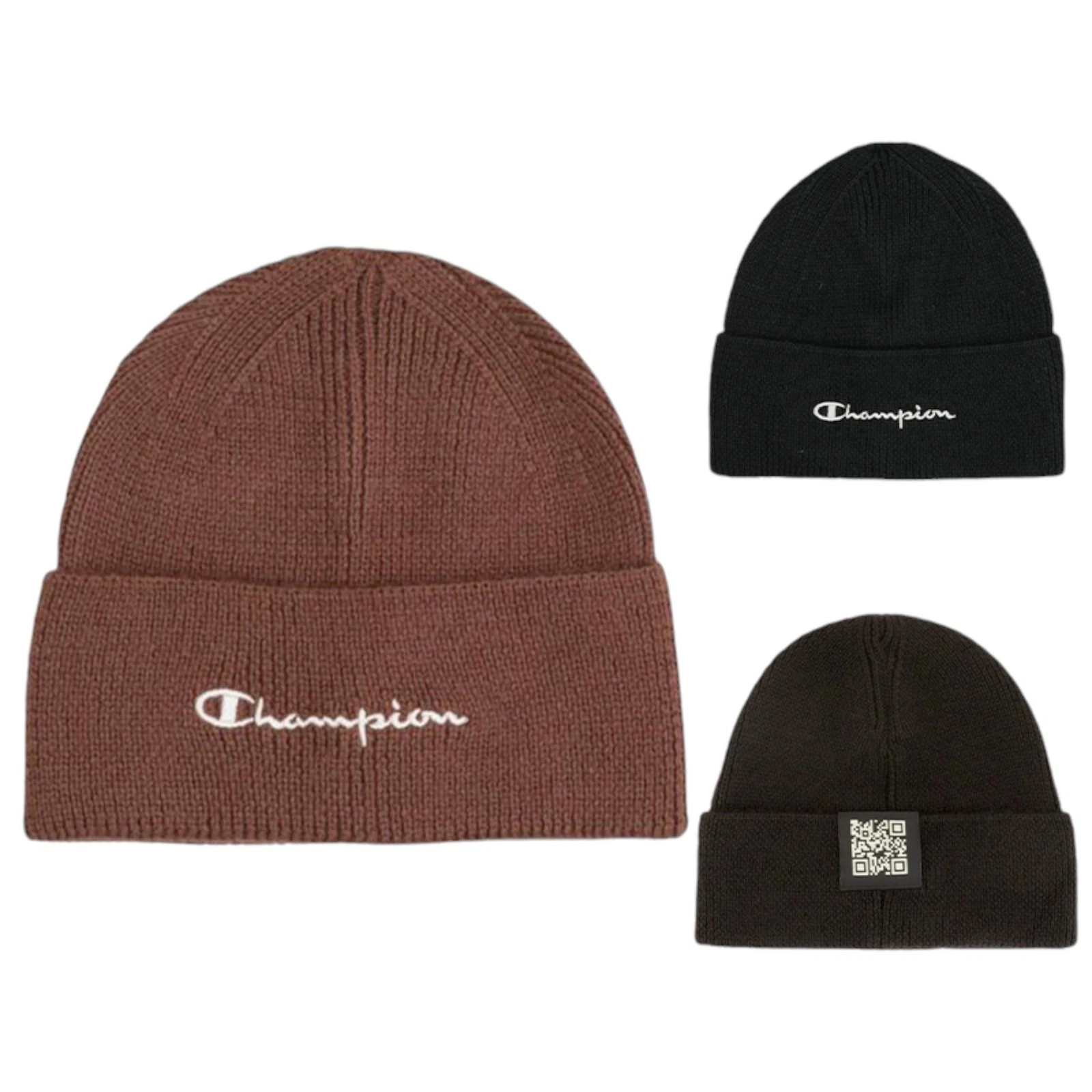 CHAMPION Mens Womens Beanie Hat Thick Warm Winter knitted Outdoor Unisex Caps