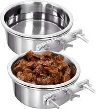 Kennel Water Bowl, 2 Packs No Spill Hanging Cage Crate Bowl for Cat, Small Dog F