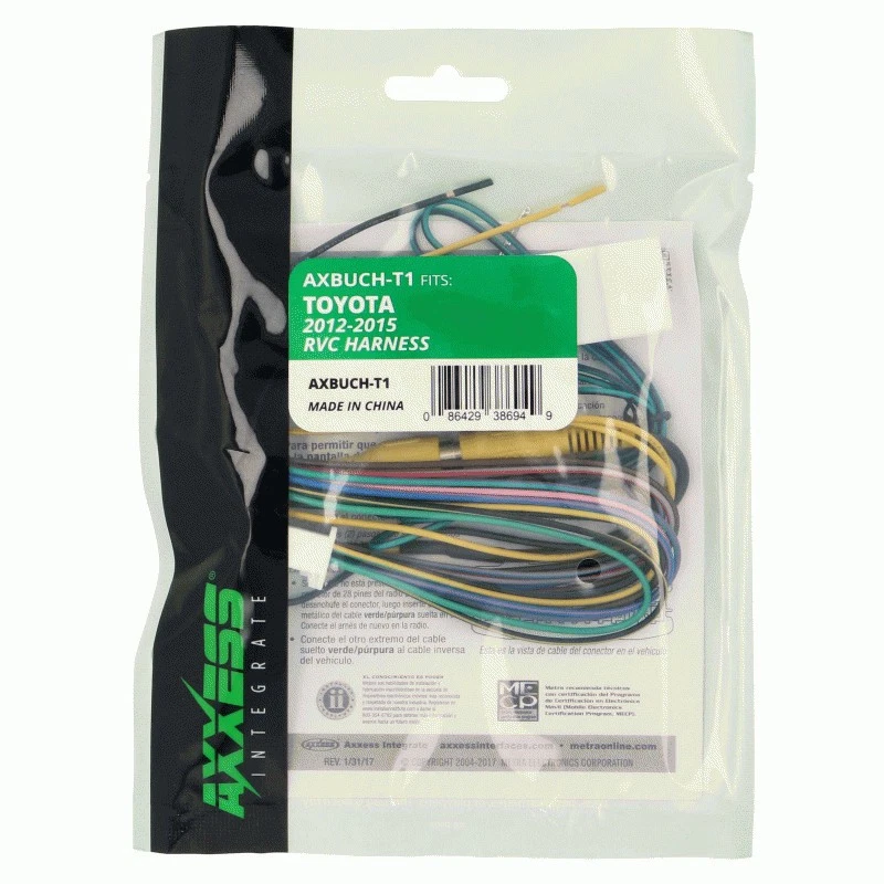 Arnés adicional/retención de cámara Metra AXBUCH-T1 para Scion iQ/tc/xB 2014-2015 Foto 4 de 4