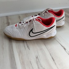 Nike Tiempo Legend Club Size 5 Youth Indoor Soccer Shoe White Orange