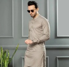Islamic Dress Men Cloak Thobe Overcoat Traditional Arab Wear