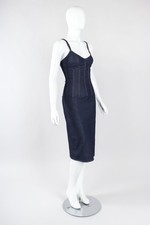 Vintage Dolce&Gabbana denim corset slip dress size IT44 made in Italy