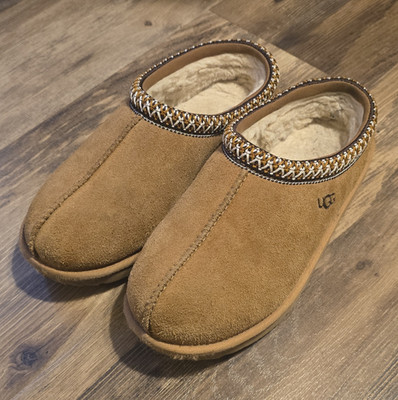 UGG Tasman Women s Brown Suede Shearling Lined Slip-On Slippers US 4 EU 36