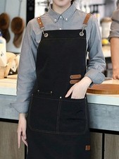 HEAVY DUTY Canvas Kitchen Chef Cooking Apron Cross-Back Adjustable Bib Work BBQ