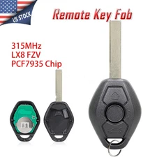 for BMW E81 E46 E39 E63 E38 E83 E53 E36 EWS Remote Key Fob 3Button LX8FZV 315MHz
