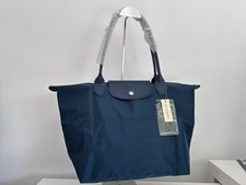 Longchamp new Tote  shoulder Bag Blue handbag Large shopper uni school work