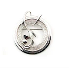Stunning Twisted Thistle Solid Sterling Silver Wallis Hunter Plaid Sash Brooch