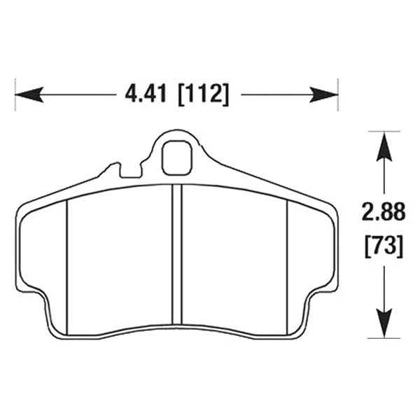 For Porsche Boxster 97-12 Hawk Performance Ceramic Ceramic Rear Brake Pads Foto 3 de 4