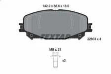 Brake Pad Set, Disc Brake Textar 2280301 for Talisman (LP_) 2 2019-2022