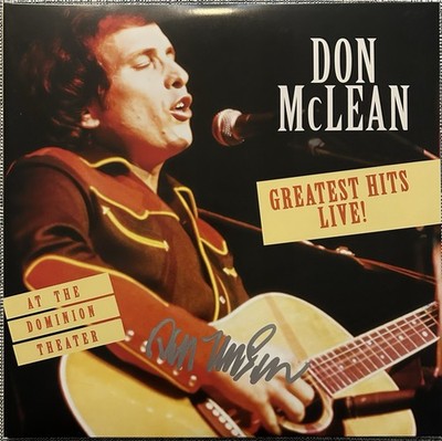 DON MCLEAN SIGNED  GREATEST HITS LIVE  VINYL RECORD LEGENDARY SINGER BECKETT COA