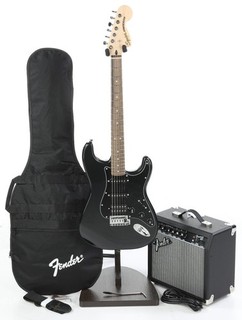 Squier Affinity Strat HSS Electric Solidbody Guitar Charcoal Frost Metallic