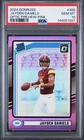 2024 PANINI DONRUSS #389 JAYDEN DANIELS RC OPTIC PREVIEW-PINK PSA 10
