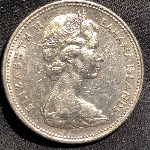 1969 Bahamas 25 Cents Copper-Nickel Coin - XF (Extra Fine) condition