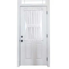 Ellis Stacey 1.5" Rod Pocket High Quality Fabric Solid Color Door Panel White