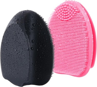 2-Pack Soft Silicone Face Scrubber Deep Clean Exfoliating Brush, Free Ship