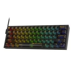 Redragon K617 SE 60% Fils RGB Clavier de jeu, 61 Clés Compact entièrement transparente
