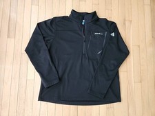 Eddie Bauer First Ascent 1/4 Zip Fleece Mens XL Black Pullover Hiking Gorpcore