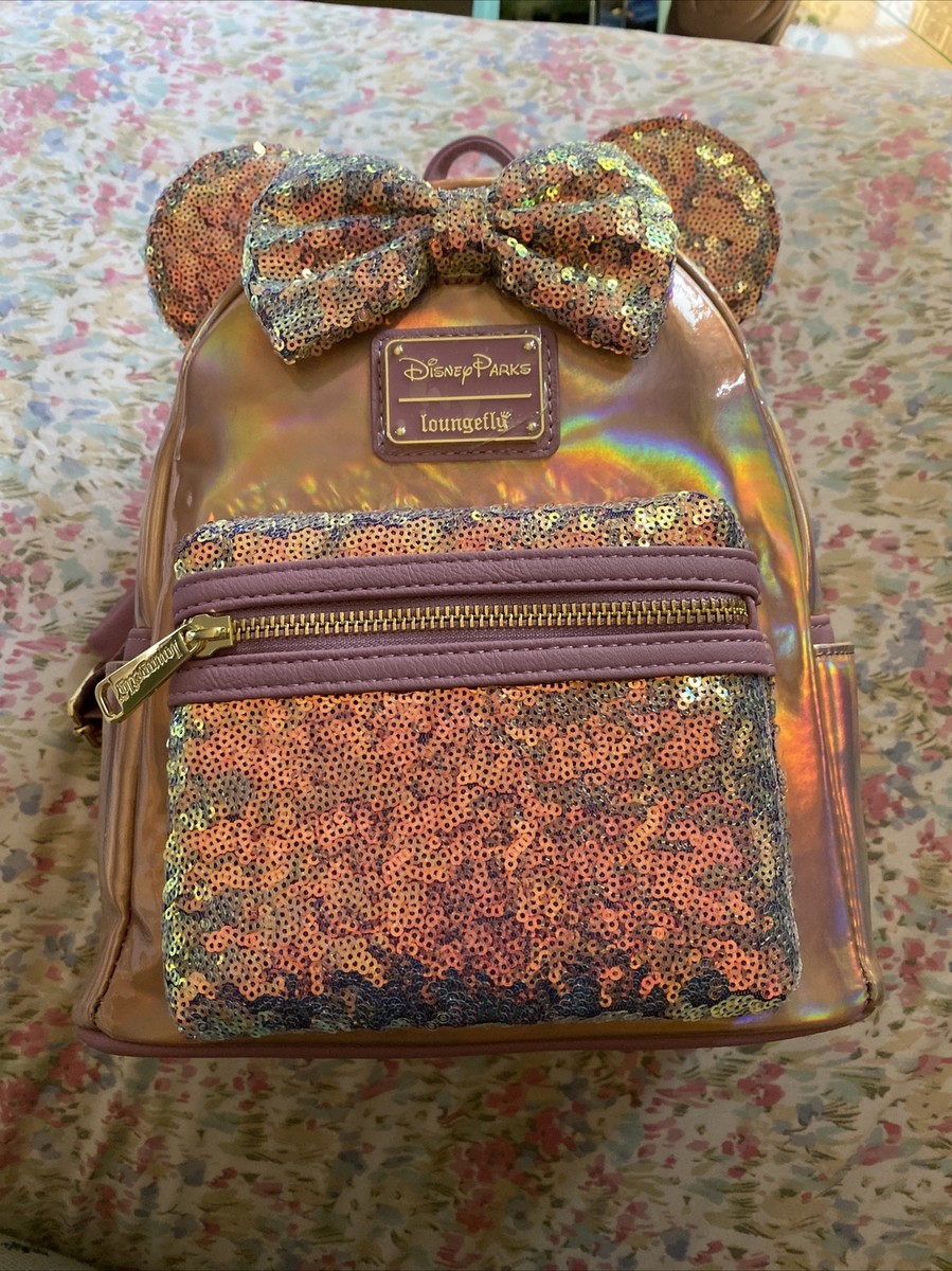 Loungefly Disney Parks EARidescent Walt Disney World 50th Mini Backpack pink s-l400.jpg main image 3