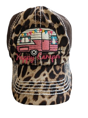 Leopard Happy Camper Hat Happy Camper Leopard Hat – Savage Roots Boutique main image 3