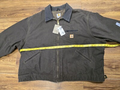 Carhartt J97 DKB Detroit Jacket Size 3XL Blanket Lined Canvas Work