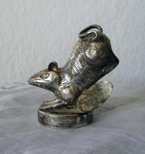ALTE FIGUR - MAUS - RATTE - SILBER - VITRINENSTÜCK - 6 cm