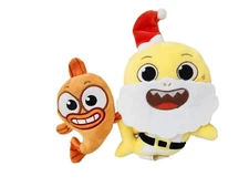 Pinkfong WowWee Yellow Baby Shark 9" & William Christmas Santa Plush Toy 2020 