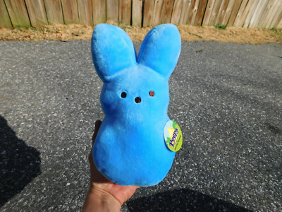 Orignal Peep Blue Plush Easter Bunny Rabbit 9'' Classic Figure Toy SO SOFT! New