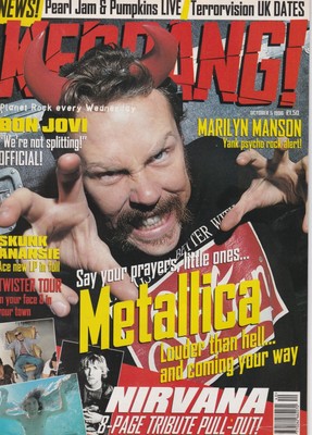 Kerrang! #617 Oktober 1996-Nirvana (8 Seiten Tribut) Maiden-Metallica - COC-Bon Jovi +++