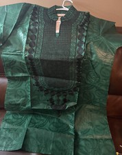 African Dress Women Bazin Dashiki Traditional Kaftan with scarf Size 3XL