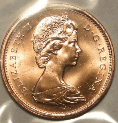 BU UNC Canada 1867-1967 centennial 1c 1 cent penny dove coin
