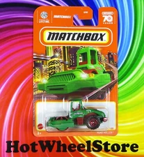 2023 Matchbox   Green   ROAD ROLLER    Card #52   MB26-040624
