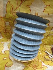 ancien lampion a soufflets en papier epoque 1900 bleu