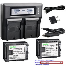 BP-808 CG-800 Battery or Dual Charger for Canon HF G10, HF G20, XA10, XA10 HD