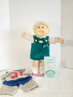 Vintage Cabbage Patch Kids Boy Doll Blue Eyes Blonde Hair w/Extra Outfit Papers