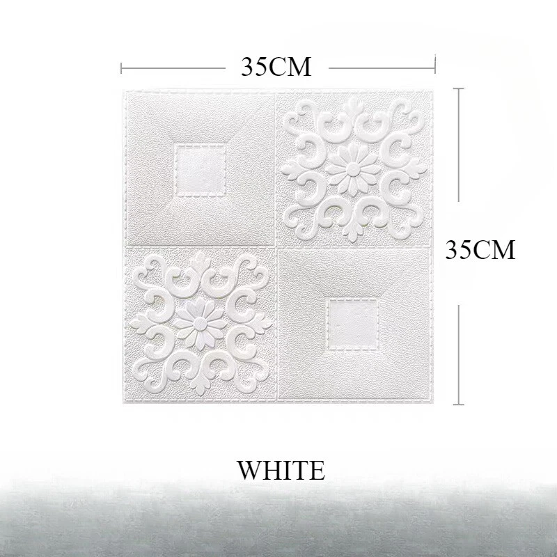 10pc Waterproof 3D Foam Wall Stickers Ceiling Background Wallpaper Decor 35*35cm - Image 4 of 4