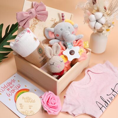 Baby Girl Gifts, Baby Girl Shower Gifts, Newborn Baby Girl Gift Baskets