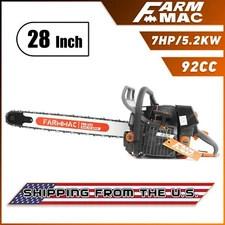 92cc Chainsaw Gasoline Power with 28'' Guide Bar Saw Chain Compatible with MS660