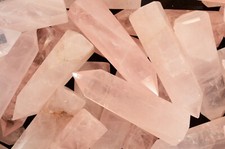 Reiki Stick Rose Quartz 2 3/4" Polished Natural Healing Crystal Gemstone Wand