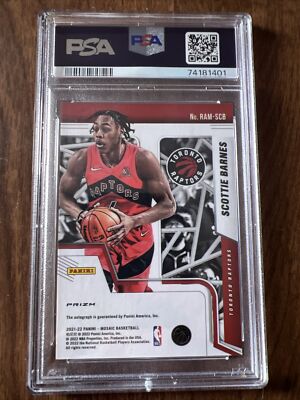 2021 Panini Mosaic Scottie Barnes Rookie Autographs Auto RC 