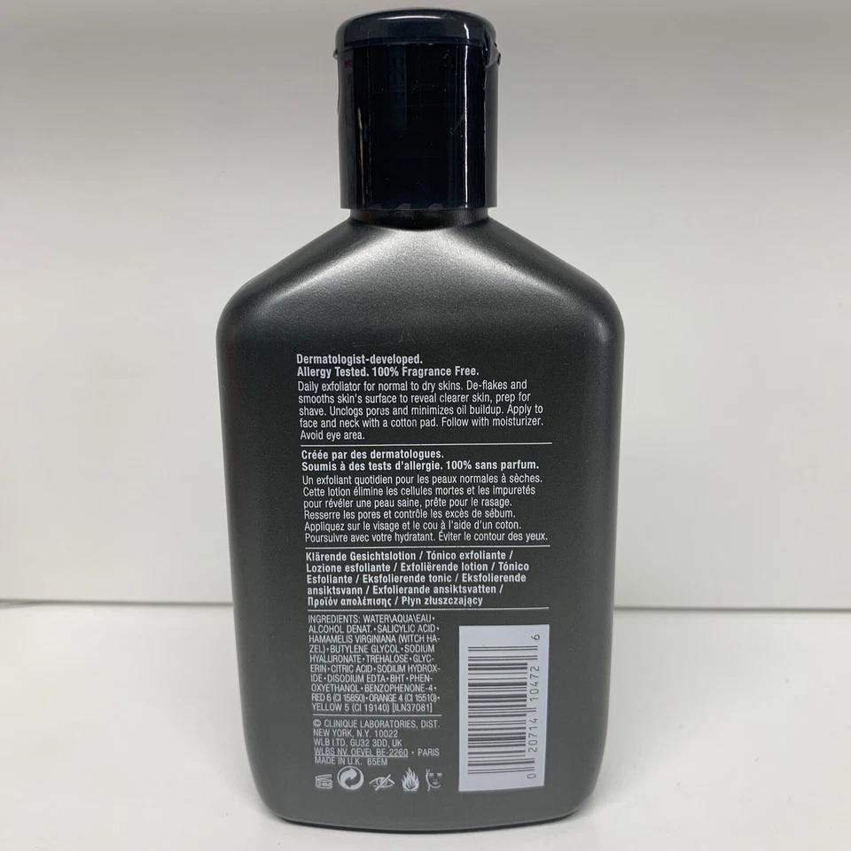 CLINIQUE for MEN Exfoliating Tonic lotion 6.7oz/200mL FULL SIZE - Image 2 of 4