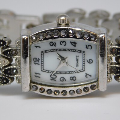 Miz Berger Women\'s Marcasite Style Quartz Bracelet Watch Silver‎ Tone Miz Berger Women main image 4