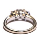 GIA certified 14k white gold .47ct diamond 3 stone sapphire engagement ring 3.3g — photo 6