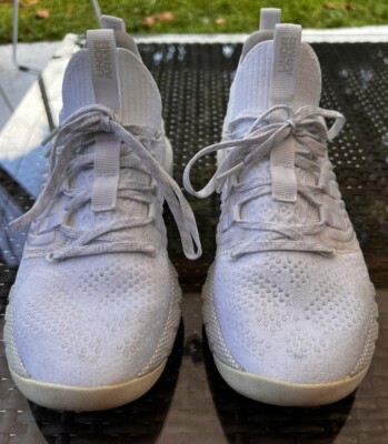 Under Armour Project Rock 3 White HOVR Training Shoes  display picture 2